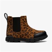 Clarks Girls Evyn Chelsea Toddler Leopard Print Chelsea Boots Leather Casual