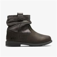 Clarks Girls Oaklyn Top Toddler Pewter Suede Ankle Boots Suede Casual