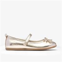 Clarks Girls Charm Tap Kid Champagne Ballet Pumps Synthetic Casual