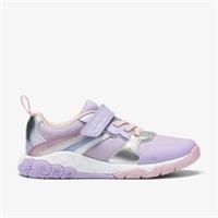 Clarks Girls Tidal Hope Kid Lilac Combination Trainers,Lace Up Synthetic Casual