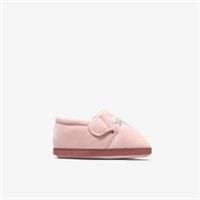 Clarks Girls Fluffy Snug Toddler Dusty Pink Slippers Textile Casual