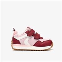Clarks Girls Dyrham Dash Toddler Pink Combination Trainers,Riptape Synthetic