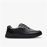 Clarks Boys Keelan Flare Youth Black Leather Derby Shoes,School Shoes Leather