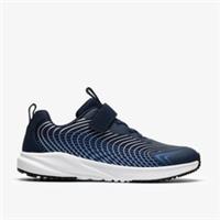 Clarks Boys Deyes Dash Youth Navy/Blue Trainers Textile School