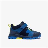 Clarks Boys Steggy 2 Glow Kid Navy/Blue Ankle Boots,High Tops,Riptape Leather