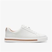 Clarks Womens Un Maui Lace White Leather Trainers Leather Sports
