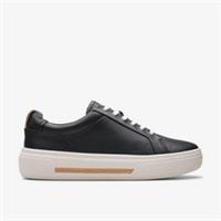 Clarks Womens Hollyhock Walk Black Leather Trainers Leather Sports