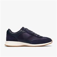 Clarks Womens Cloford Lo Navy Combination Trainers Suede Sports