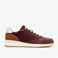 Clarks Womens Emme Walk Dark Brown Combination Trainers Synthetic Sports