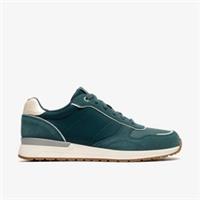 Clarks Womens Emme Walk Dark Green Combination Trainers Synthetic Sports
