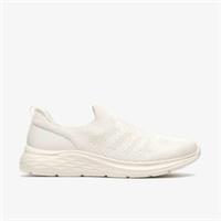 Clarks Womens Zani Slip White Trainers Textile Sports