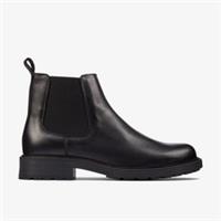 Clarks Womens Orinoco 2 Lane Black Leather Ankle Boots,Chelsea Boots Leather