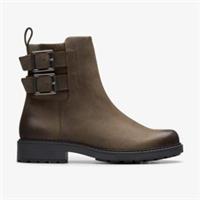 Clarks Womens Orinoco2 Bay Mole Grey Leather Ankle Boots Leather Casual