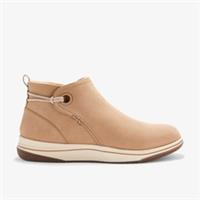 Clarks Womens Brinkley Derby Camel Ankle Boots Textile Casual