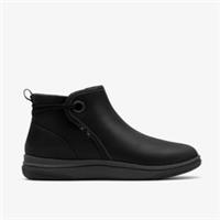 Clarks Womens Brinkley Derby Black Ankle Boots Textile Casual