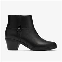 Clarks Womens Emily 2 Style Black Leather Ankle Boots Leather Casual