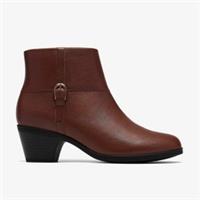 Clarks Womens Emily 2 Style British Tan Leather Ankle Boots Leather Casual