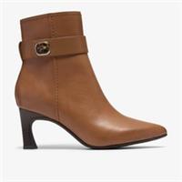 Clarks Womens Tammitha Nora Tan Leather Ankle Boots Leather Smart