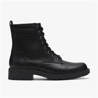 Clarks Womens Orinoco 2 Sky Black Leather Ankle Boots Leather Casual