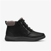 Clarks Womens Brinkley Moss Black Ankle Boots Textile Casual