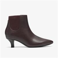 Clarks Womens Kepley Erin Merlot Leather Ankle Boots Leather Smart