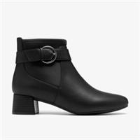 Clarks Womens Iridessa Clara Black Ankle Boots Leather Smart