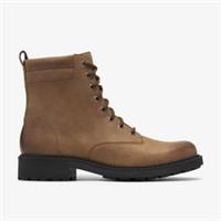Clarks Womens Orinoco 2 Sky Walnut Leather Ankle Boots Leather Casual