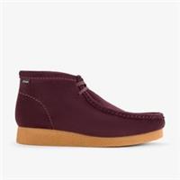 Clarks Womens Wallabee Boot EVO II Wine Suede Wallabee Suede Casual