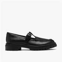 Clarks Womens Brena Bar Black Leather Bar Shoes Leather Casual