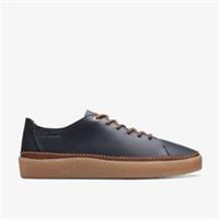 Clarks Mens Oakpark Low Navy Leather Lace Up Leather Casual