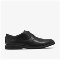 Clarks Mens Atticus LT Tie Black Leather Derby Shoes,Lace Up Leather Casual