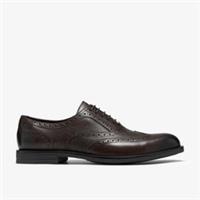Clarks Mens Bathford Tip Brown Leather Derby Shoes,Lace Up Leather Smart
