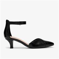 Clarks Womens Kepley Strap Black Leather Heels Patent Smart