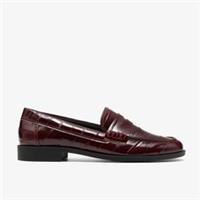 Clarks Womens Kraden Edge Burgundy Interest Loafers Synthetic Smart