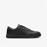 Clarks Boys,Girls,Kids Unisex Urban Solo Older Black Leather Trainers,School