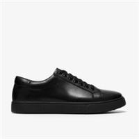 Clarks Mens Lockton Lace Black/Black Trainers Leather Casual