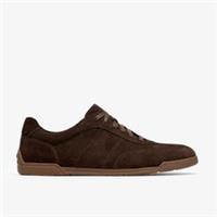 Clarks Mens Henton Lo Brown Suede Trainers Suede Casual