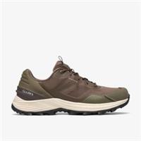 Clarks Mens Stanway Lo Waterproof Brown Combination Trainers,Walking Textile