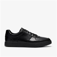 Clarks Mens Lockton Step Black/Black Trainers Leather Casual