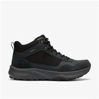 Clarks Mens Pelmo Hi Waterproof Black Ankle Boots,Lace Up,Walking Textile Casual