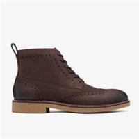 Clarks Mens Chelwood Hi Brown Oily Ankle Boots Oiled Nubuck Casual