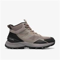 Clarks Mens Stanway Hi Waterproof Grey Combination Ankle Boots Textile Sports