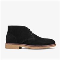 Clarks Mens Chelwood Mid Black Suede Ankle Boots Suede Casual