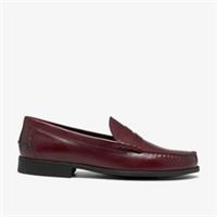 Clarks Mens Stanbridge Lo Wine Leather Loafers Leather Smart