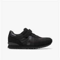 Clarks Boys,Girls,Kids Unisex Jaspen Vibe Kid Black/Black Trainers,School Shoes