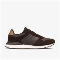 Clarks Mens Franco Lace Brown Trainers Suede Casual