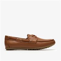 Clarks Womens Elliotte Boat Tan Leather Loafers,Slip Ons,Boat Shoes Leather