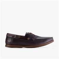 Clarks Mens Morven Sail Dark Brown Boat Shoes Leather Casual