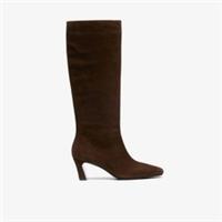 Clarks Womens Orlese Hi Brown Suede Over Knee Boots Synthetic Smart