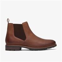 Clarks Mens Emmet Go Brown Leather Ankle Boots Leather Smart